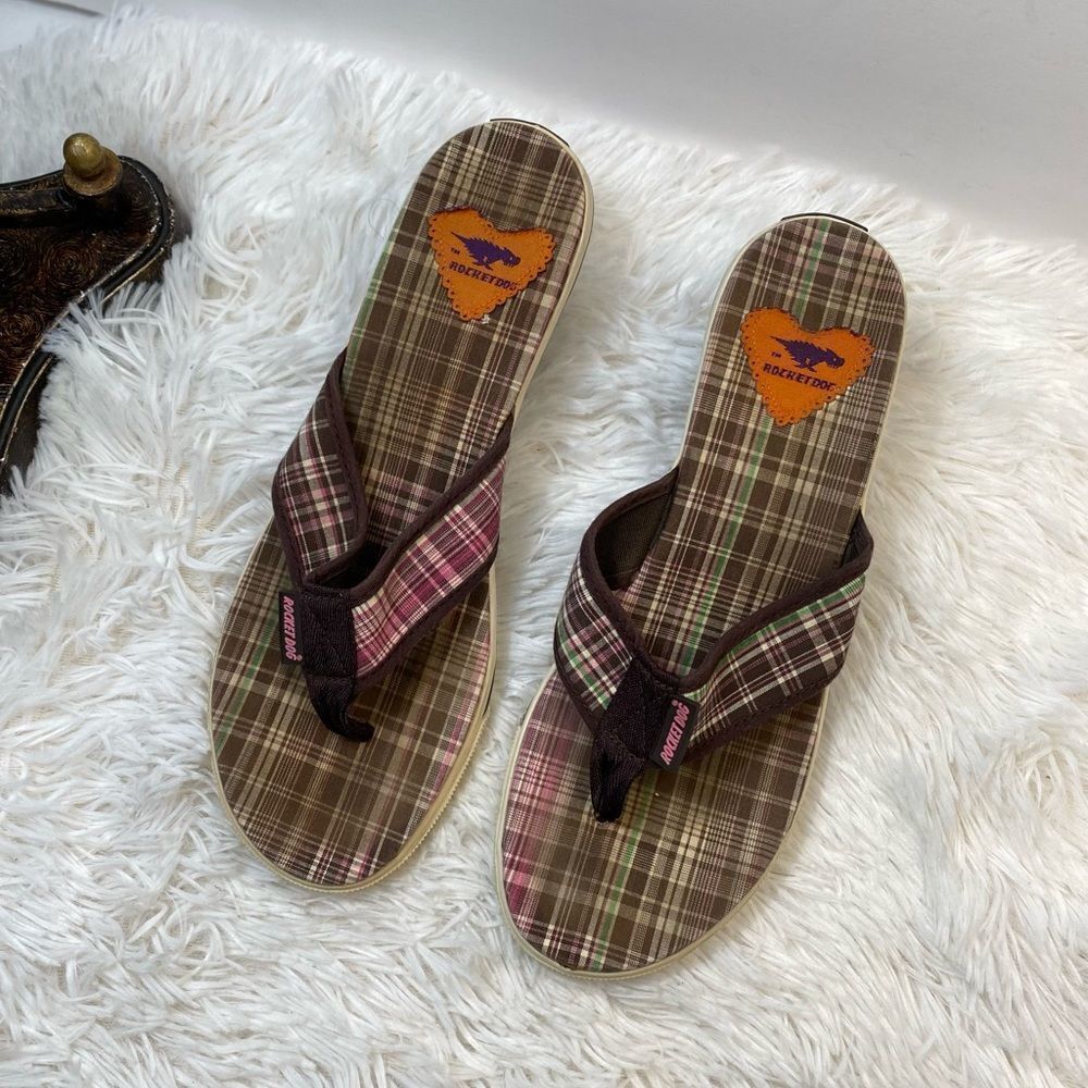 Rocket Dog Sz 9 Multi Striped Wedge Sandals